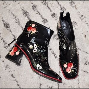 Zara Floral Hand-painted Boots